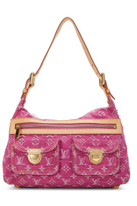 light pink lv bag|louis vuitton pink denim bag.